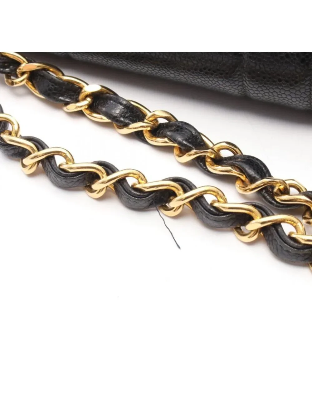 Chanel Shoulder Bag Mademoiselle Black Calf Chain